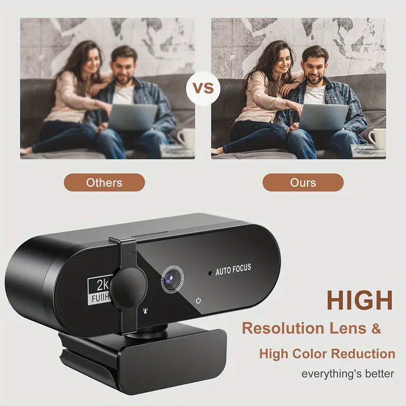 2K/4K Webcam 1080P for Laptop and PC