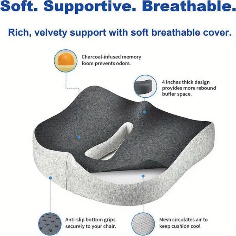 ErgoComfort Memory Foam Lumbar Cushion