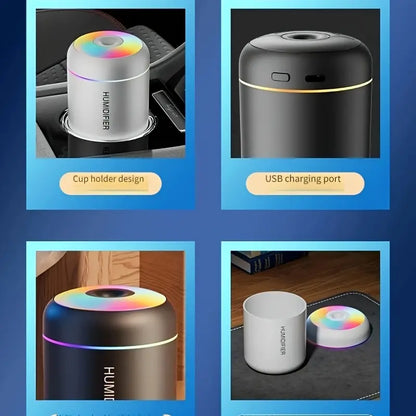 Compact USB Air Humidifier with LED Night Light