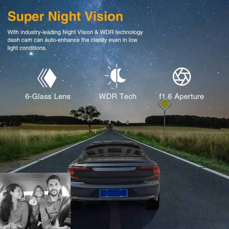 Dual Dash Cam Infrared Night Vision