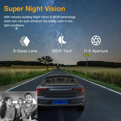 Dual Dash Cam Infrared Night Vision